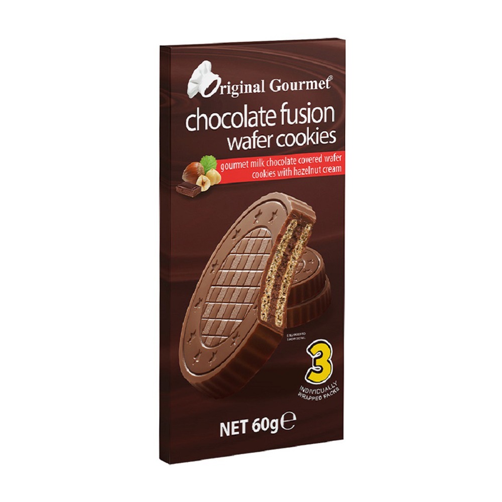 Изображение товара Вафли Original Gourmet с Ореховой Начинкой в Шоколаде 60г