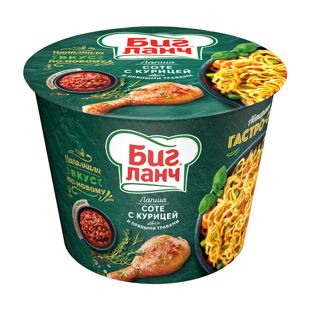 Изображение товара Лапша Биг Ланч Соте с Курицей и Пряными Травами 90г