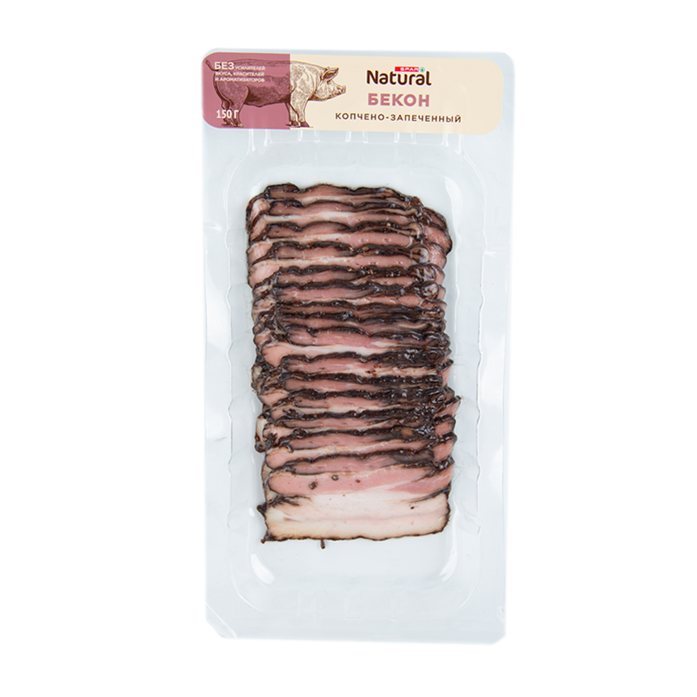 Изображение товара Бекон Копчено-Запеченный SPAR NATURAL Нарезка 150г