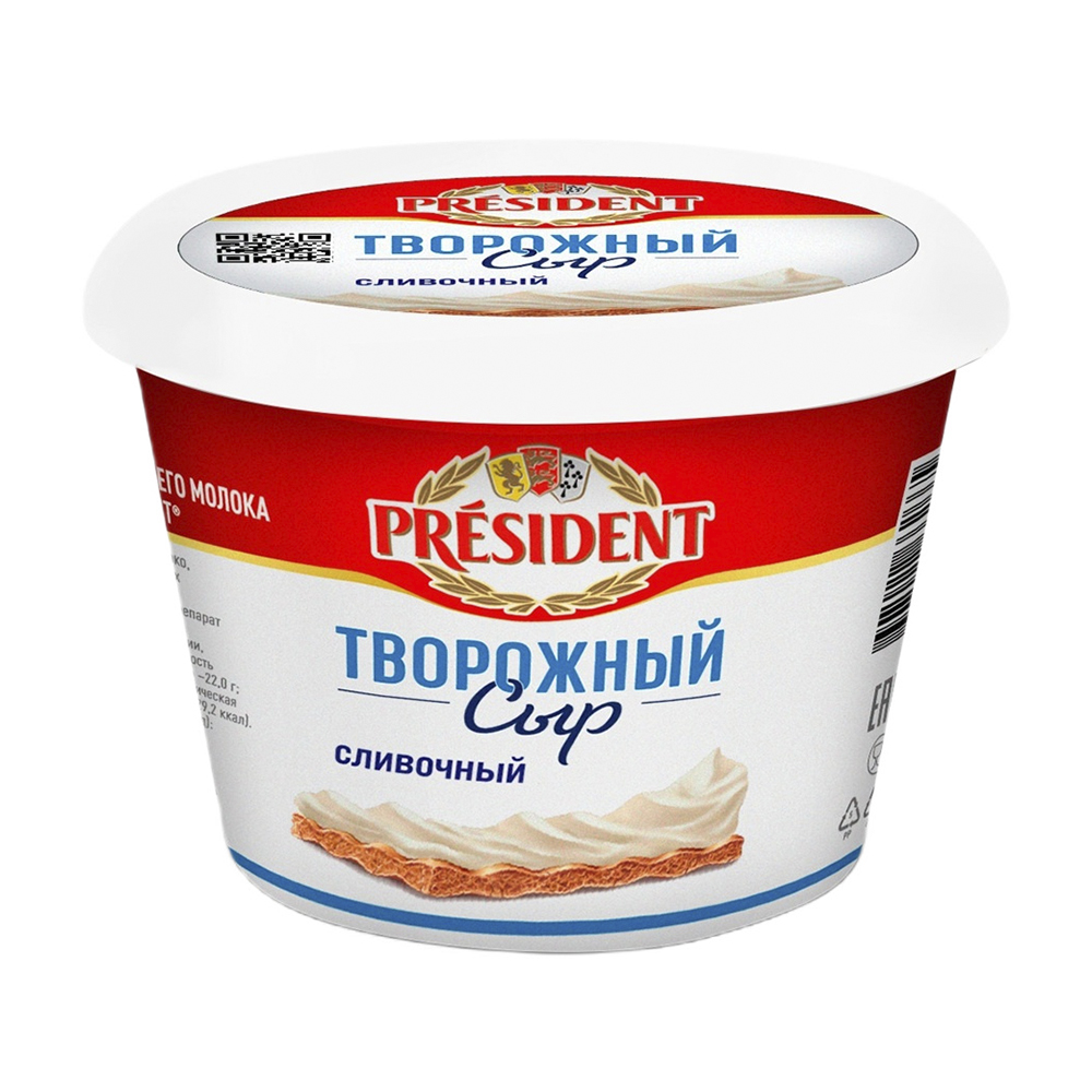 Изображение товара Сыр Творожный President Сливочный 56% 140г