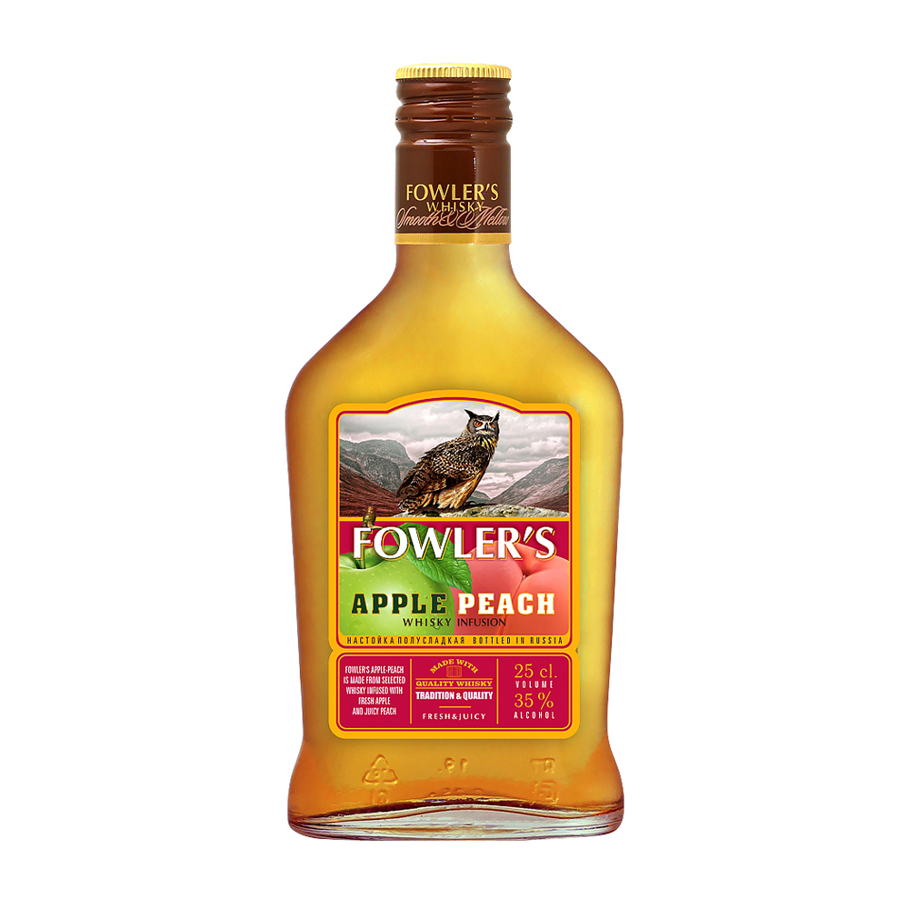 Изображение товара Настойка Фоулерс Яблоко Персик с Виски 0.25 л