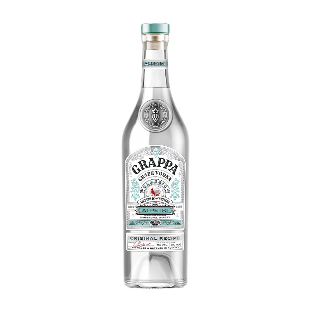 Изображение товара Водка Виноградная Ай-Петри Классик Граппа 38% 0,5л