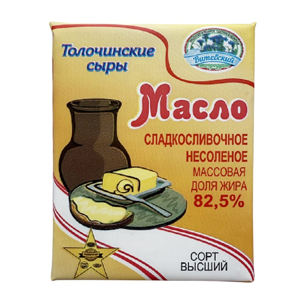 Изображение товара Масло Сладкосливочное Несоленое 82,5% 180г