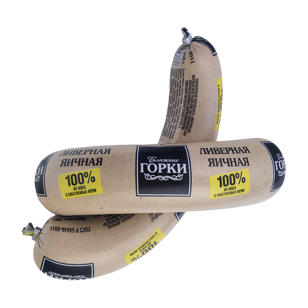 Изображение товара Колбаса Ливерная Ближние Горки Яичная ГОСТ 300г
