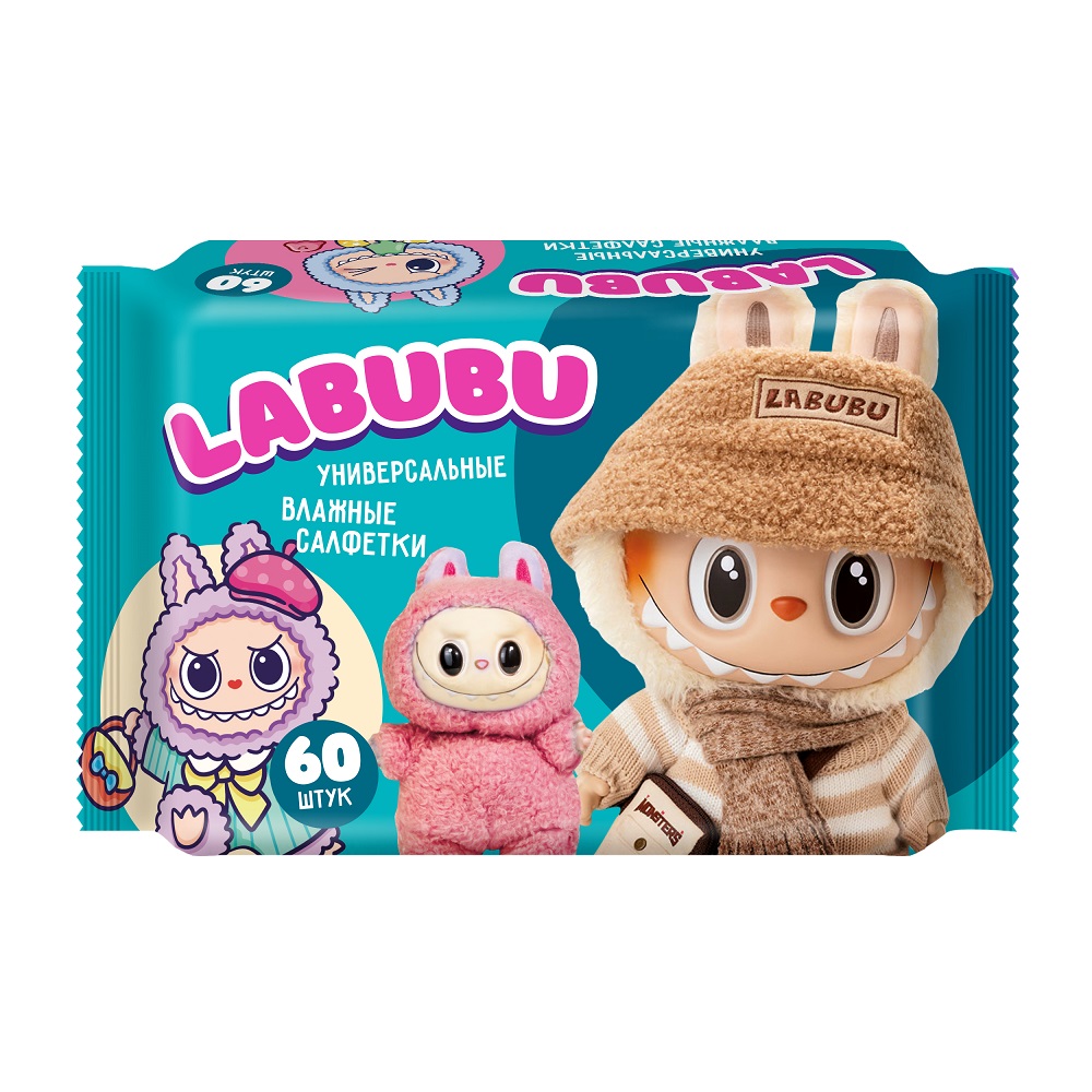 Изображение товара Влажные Салфетки Labubu Универсальные 60шт