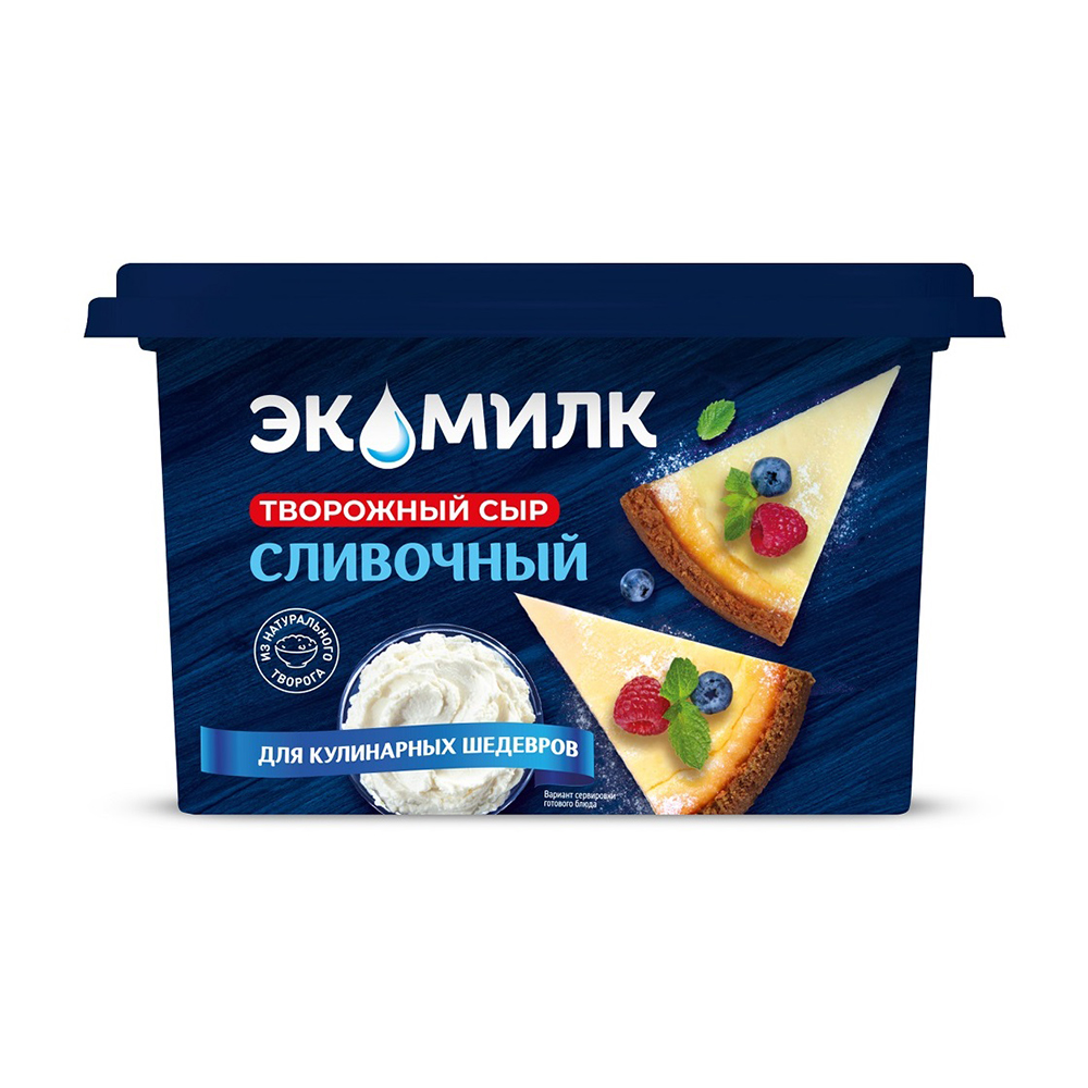 Изображение товара Сыр Творожный Экомилк Сливочный 60% 350г