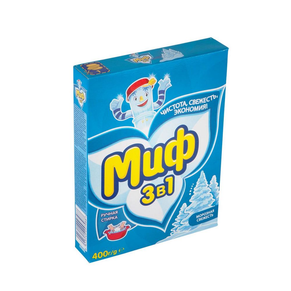 Изображение товара Стиральный Порошок Миф Морозная Свежесть Ручная Стирка 400г
