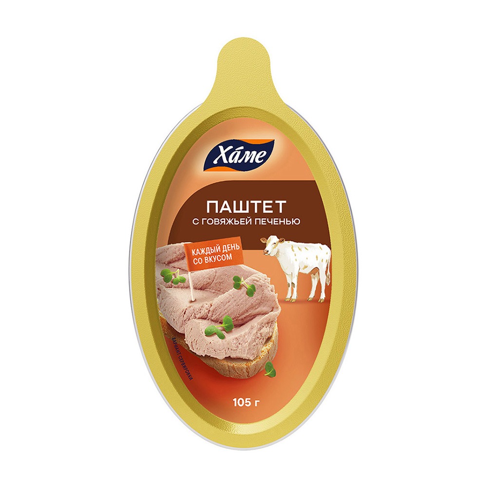 Изображение товара Паштет Хаме с Говяжьей Печенью 105г