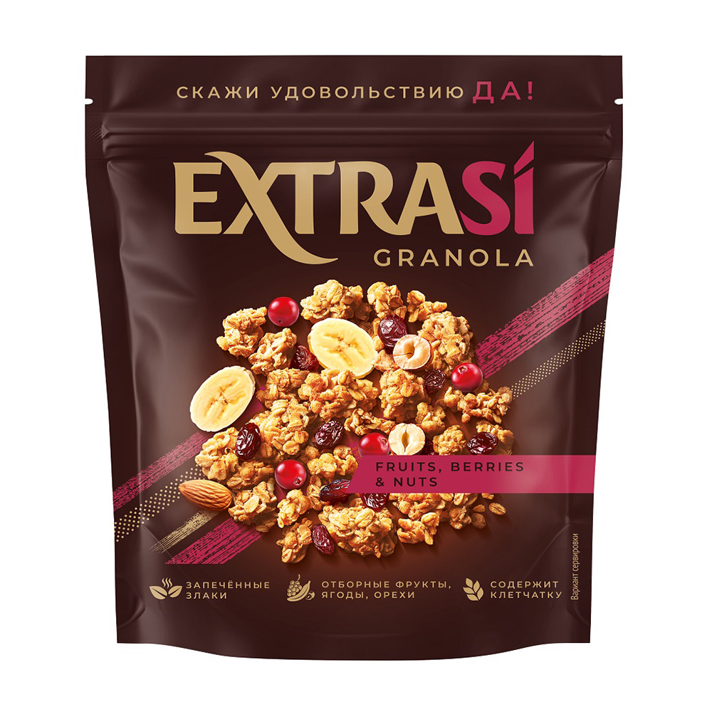 Изображение товара Гранола Extrasi с Фруктами Орехами и Ягодами 300г