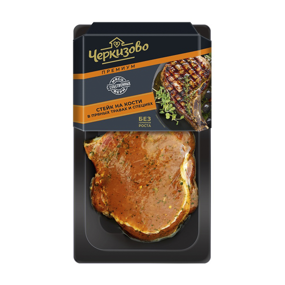 Изображение товара Стейк Свиной Черкизово Премиум на Кости Травы и Специи 250г