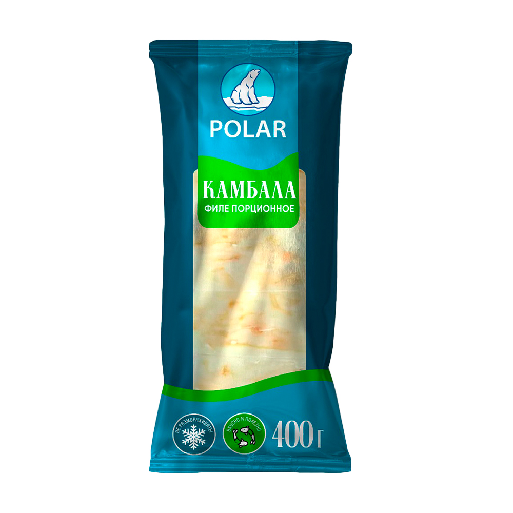 Изображение товара Филе камбалы Polar 0.4 кг — замороженная белая рыба