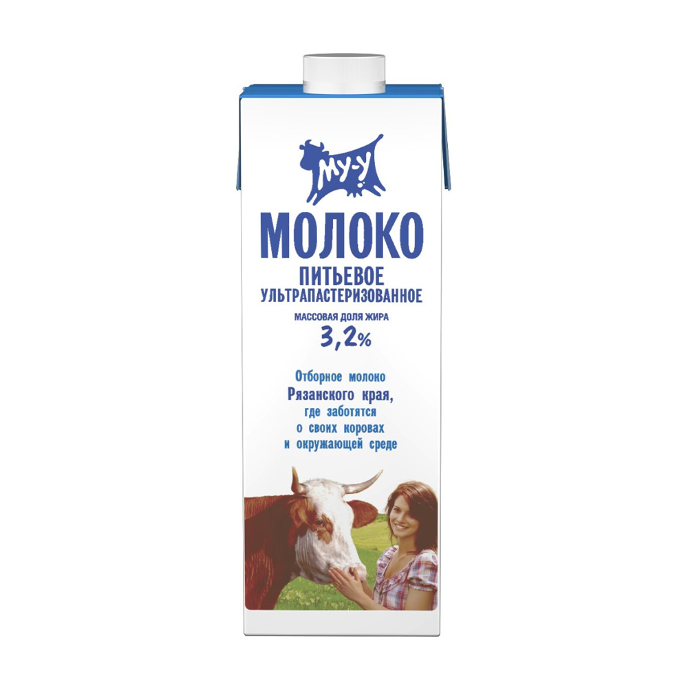 Изображение товара Му-у ультрапастеризованное молоко 3,2% 0,95 л