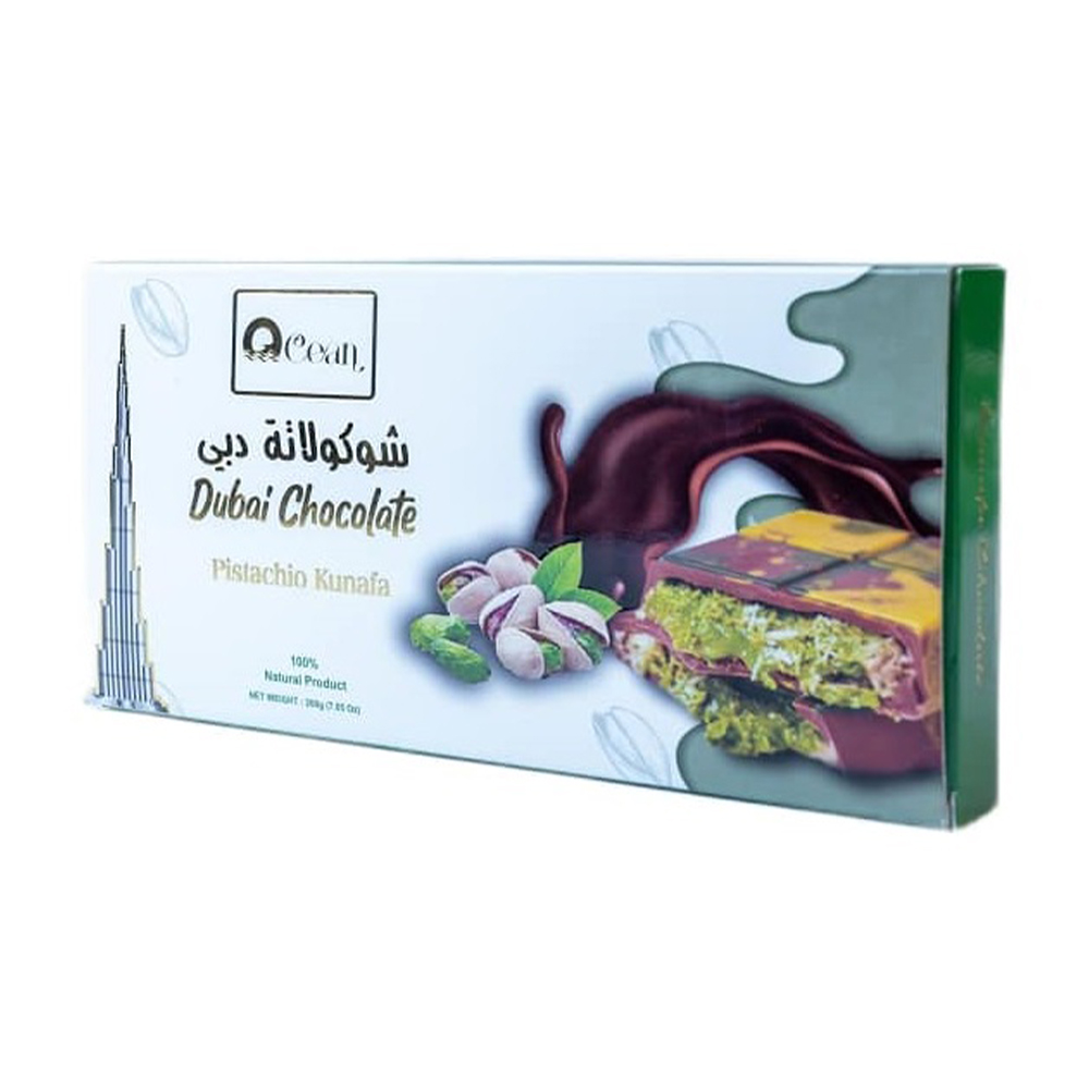 Изображение товара Шоколад Ocean Молочный Дубайский с Фисташкой и Катаифи 200г