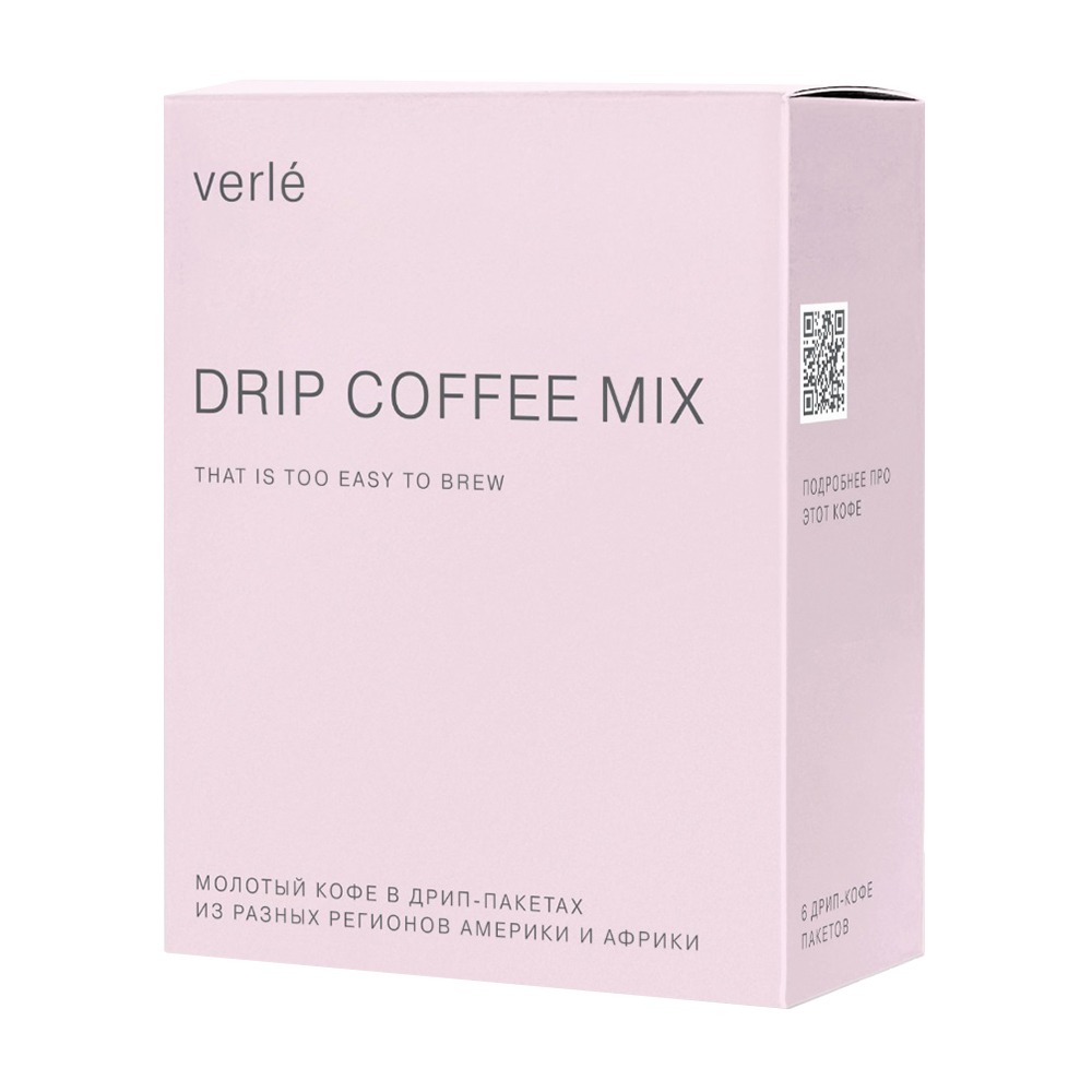 Изображение товара Кофе Молотый Verle Drip Box Mix в Дрип Пакетах 6шт
