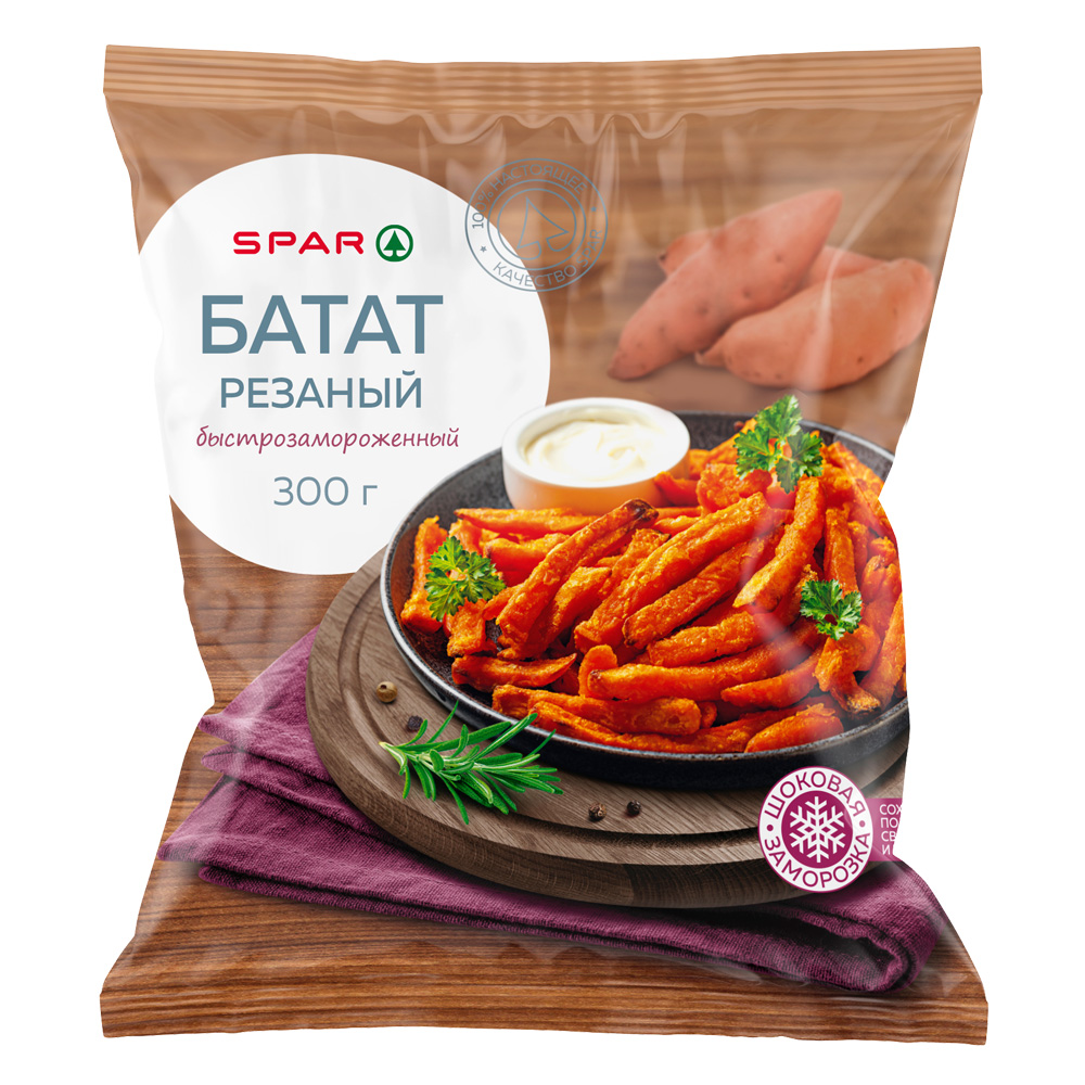 Изображение товара Батат SPAR Резаный Замороженный 300г