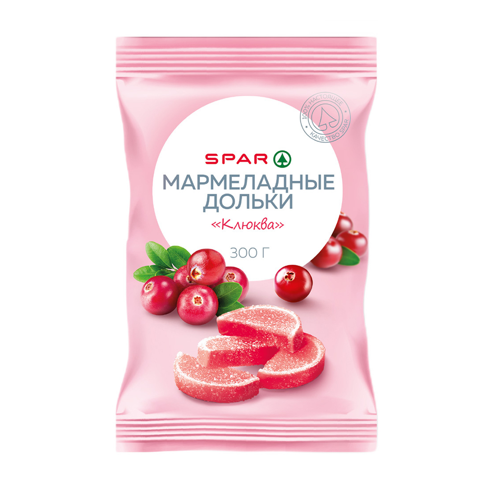 Изображение товара Дольки Мармеладные SPAR Клюква 300г