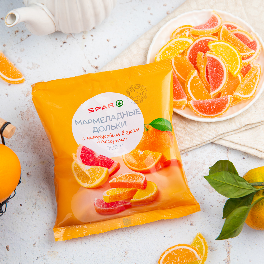 Изображение товара Дольки Мармеладные SPAR Цитрус Ассорти 300г