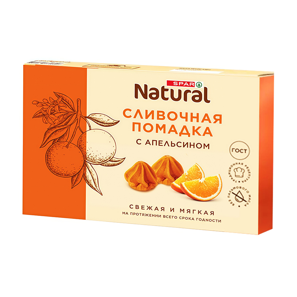 Изображение товара Помадка SPAR NATURAL Сливочная с Апельсином 150г