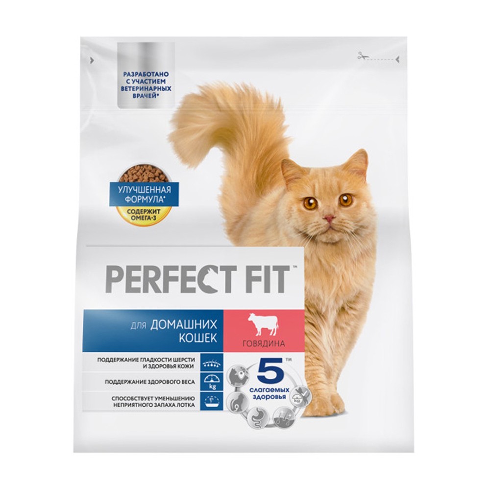 Изображение товара Perfect Fit Говядина для кошек 1, 2 кг - сухой корм