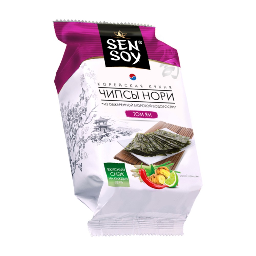 Изображение товара Sen Soy Нори чипсы Том Ям 4,5 г