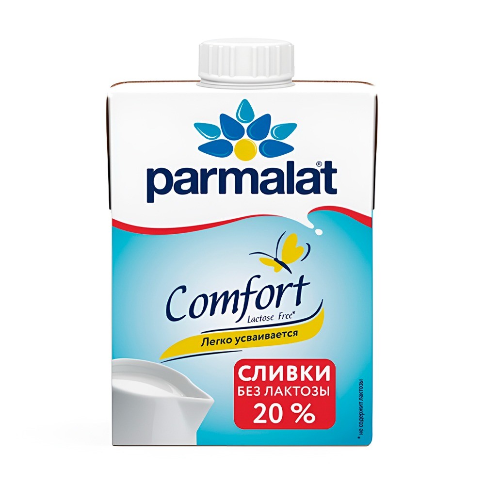 Изображение товара Сливки Parmalat Comfort Безлактозные 20% 500г
