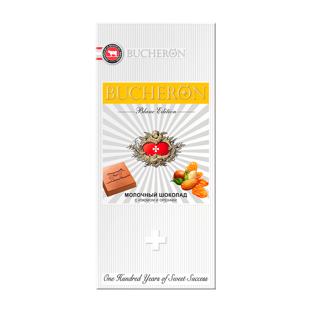 Изображение товара Шоколад Bucheron Blanc Edition Молочный Изюм и Орехи 85г