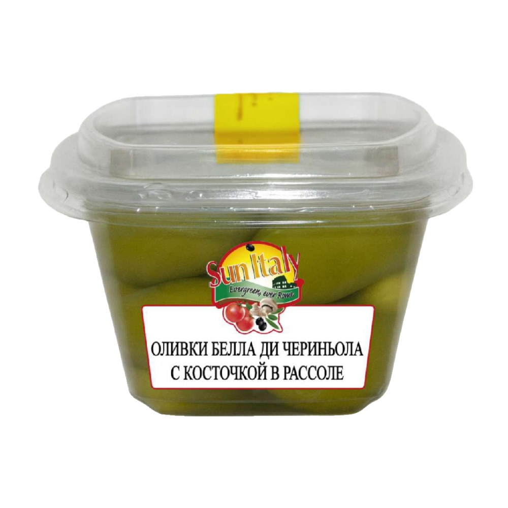 Изображение товара Оливки Sun Italia Белла Ди Чериньола с Косточкой 240г