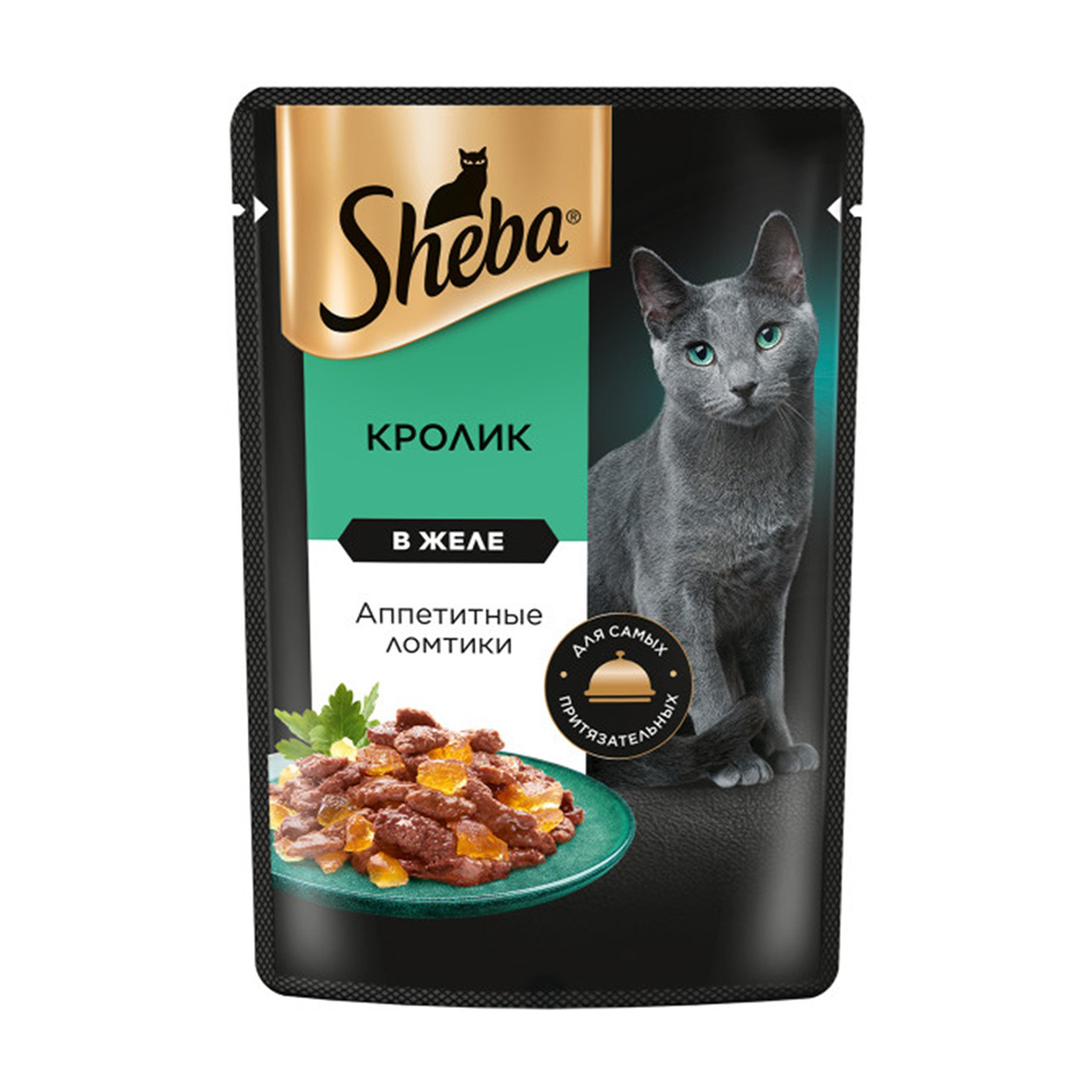 Изображение товара Корм Влажный для Кошек Sheba Кролик в Желе 75г