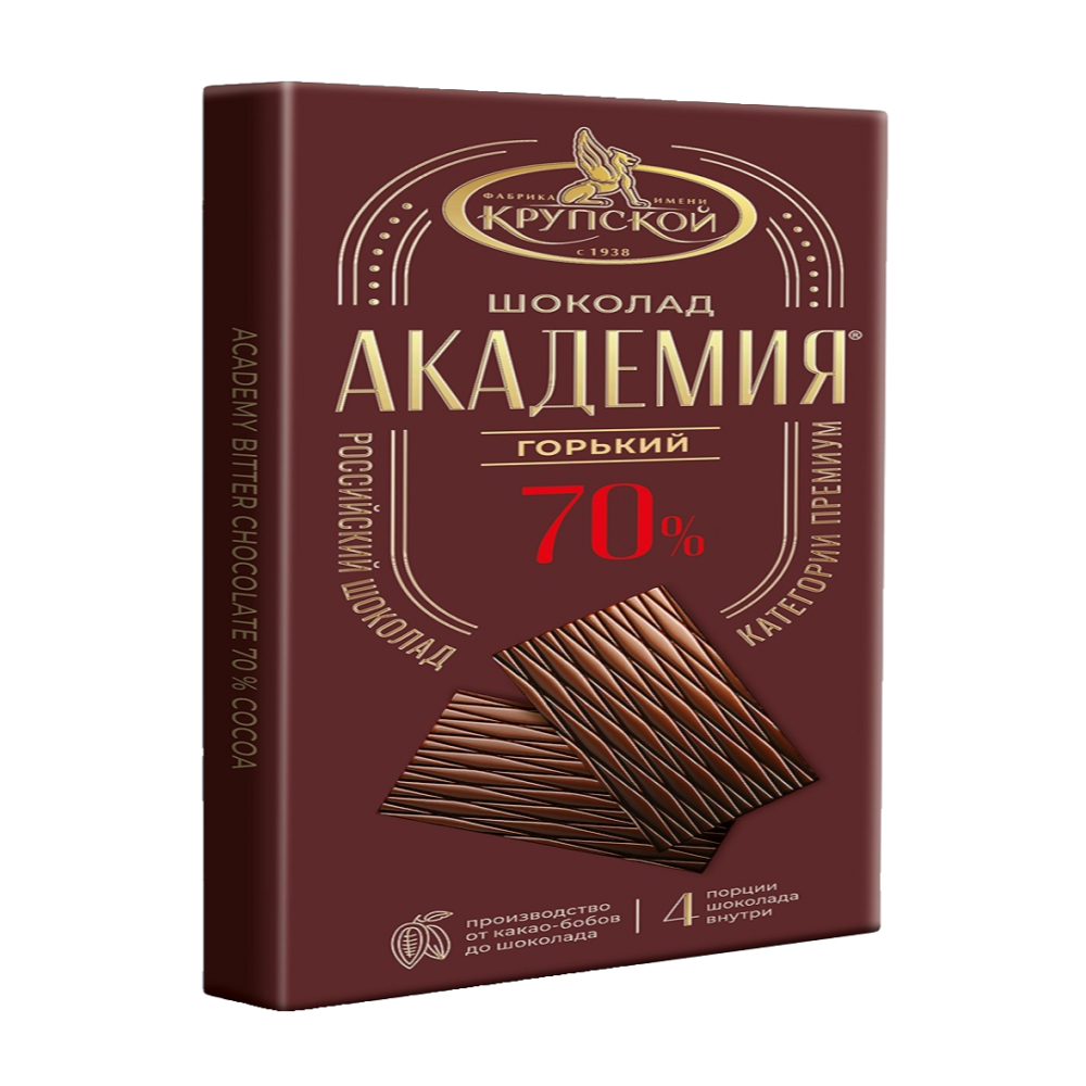 Изображение товара Шоколад Академия Горький 70% Какао 88г