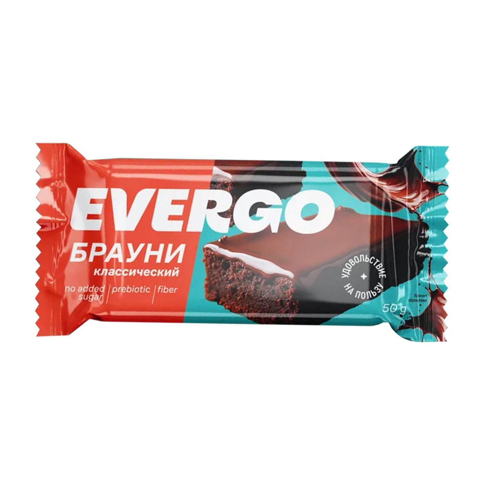Изображение товара Пирожное Протеиновое Evergo Брауни Классическое 50г