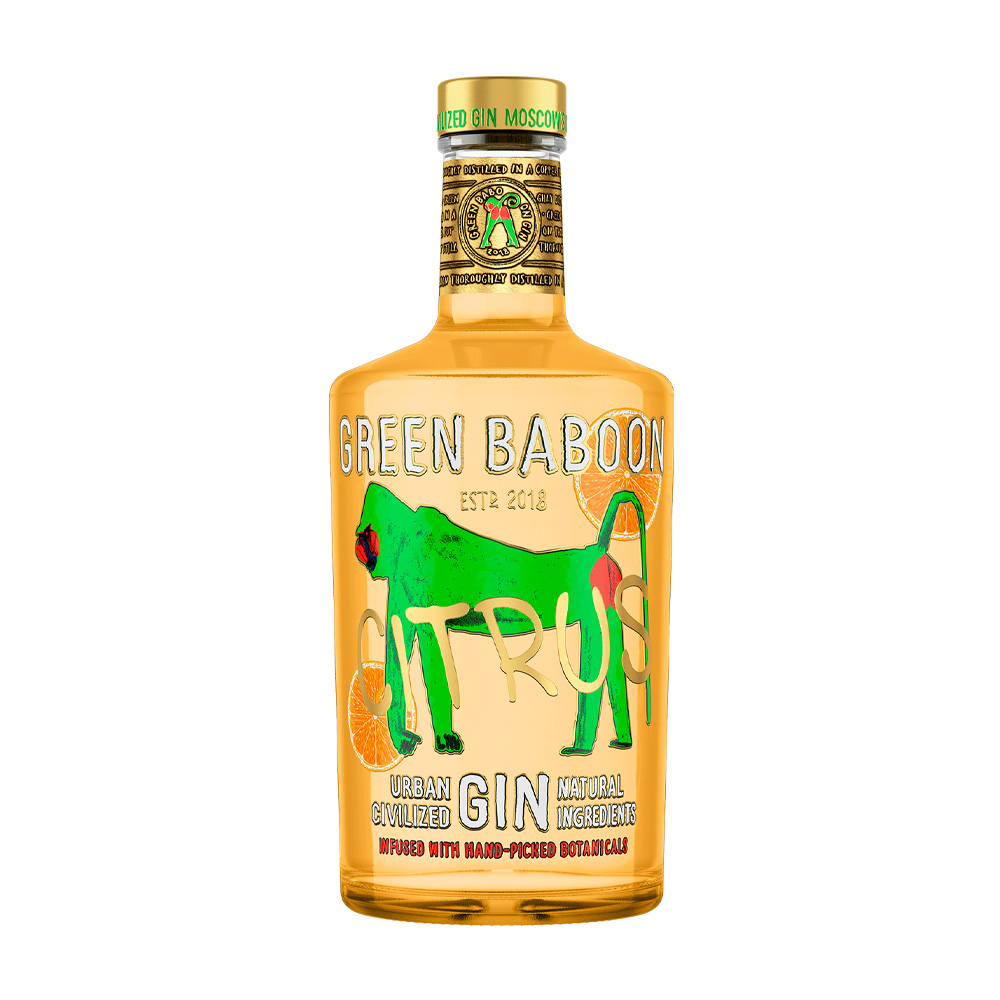 Изображение товара Джин Грин Бабун Цитрус 40%, 0,5 л