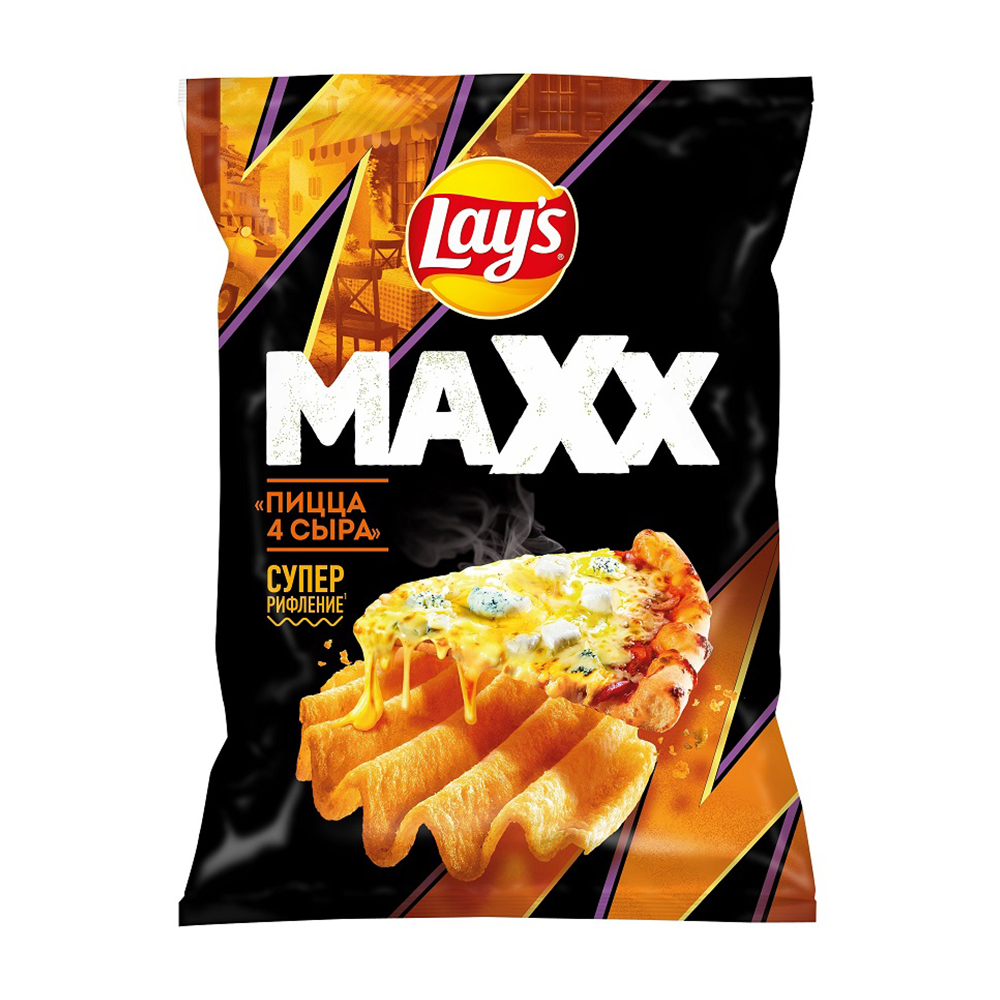 Изображение товара Чипсы Lays Махх Пицца 4 Сыра 100г