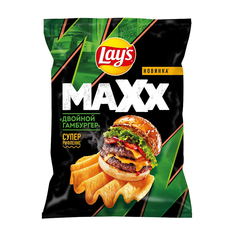 Изображение товара Чипсы Lays Махх Двойной Гамбургер 100г
