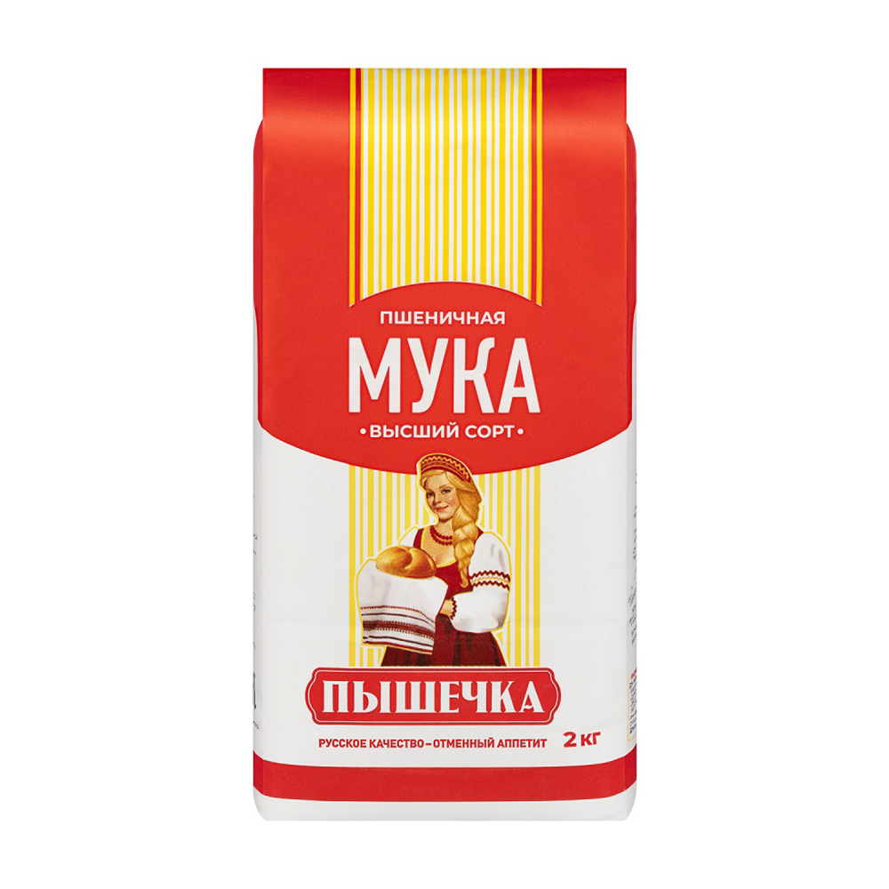 Изображение товара Мука Пшеничная Пышечка Высший Сорт 2кг