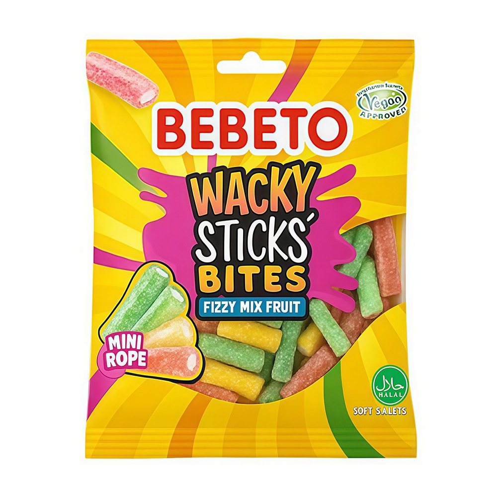 Изображение товара Мармелад Жевательный Bebeto Трубочки Fizzy Mix Fruit 135г