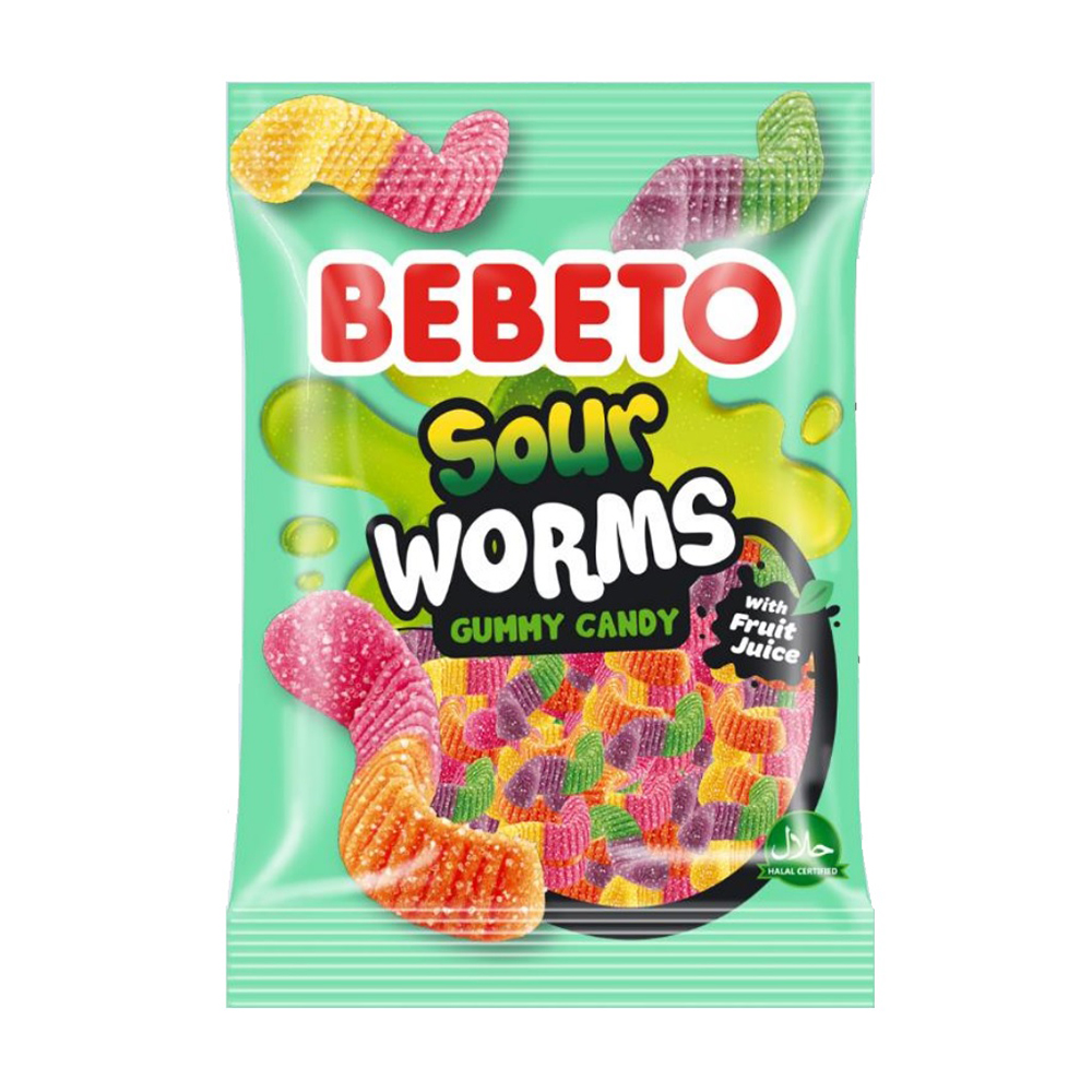 Изображение товара Мармелад Жевательный Bebeto Кислые Червячки 80г