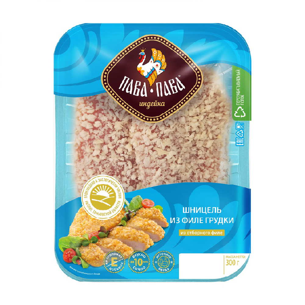 Изображение товара Шницель из Филе Грудки Индейки Пава-Пава 300г