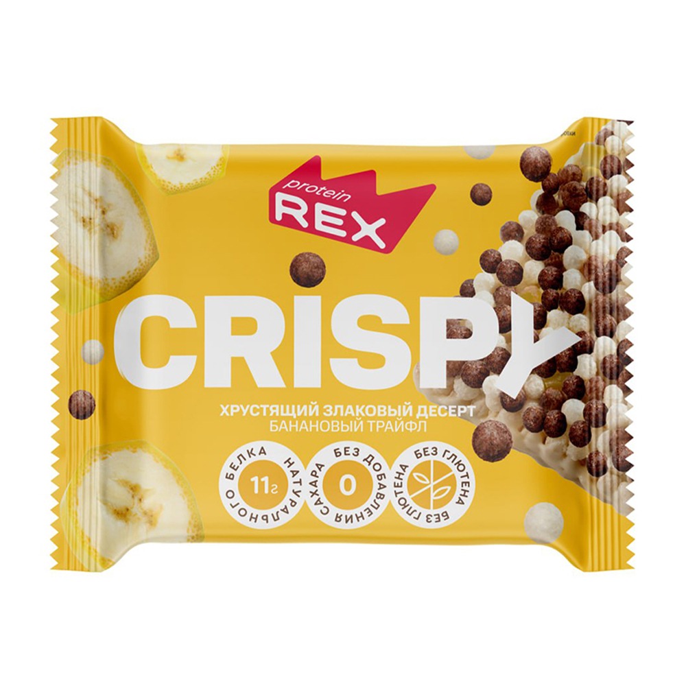 Изображение товара Хлебцы Злаковые Protein Rex Банановый Трайфл 55г