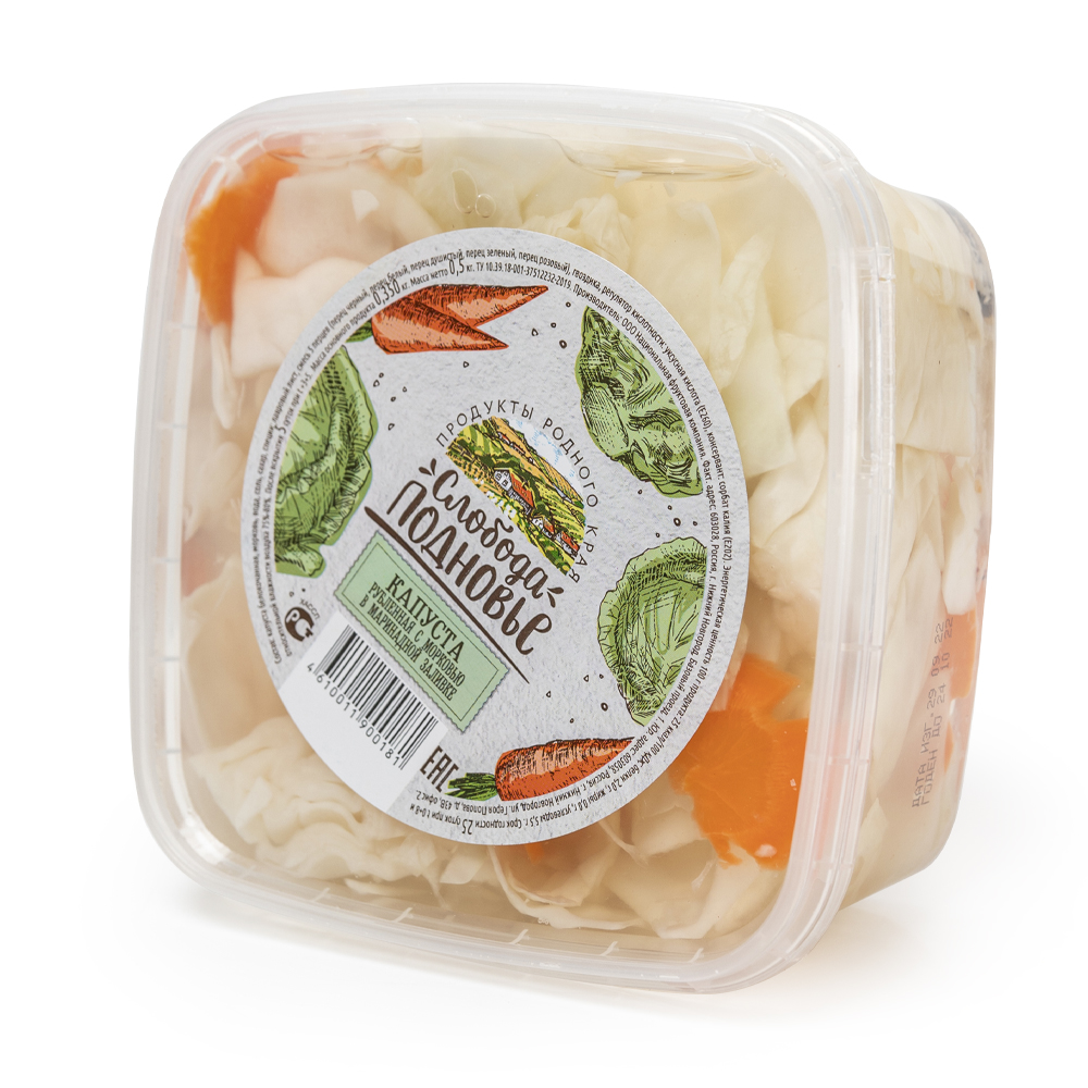 Изображение товара Капуста Слобода Подновье Рубленая с Морковью 500г