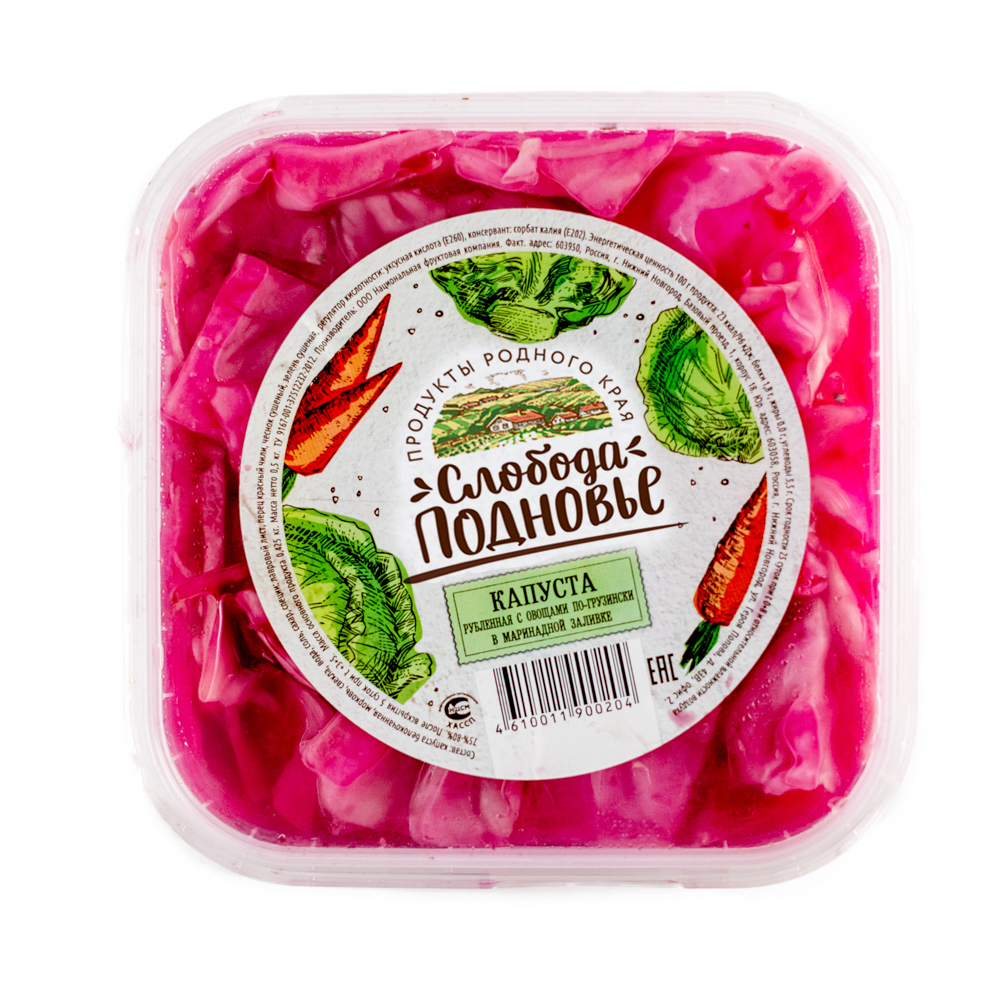 Изображение товара Капуста Слобода Подновье с Овощами по-Грузински 500г