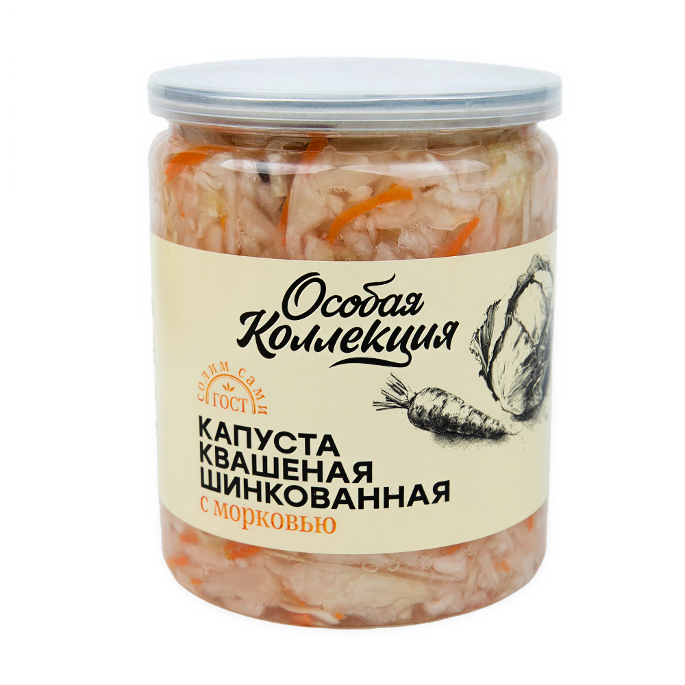 Изображение товара Квашеная капуста с морковью Особая коллекция 0.5 кг