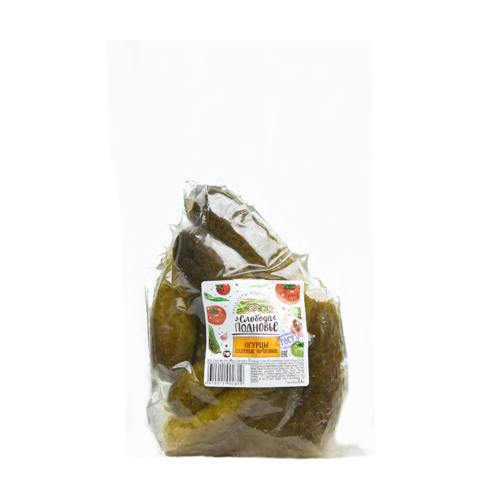 Изображение товара Солёные огурцы Слобода Подновье 0, 4 кг - хрустящие, пикантные