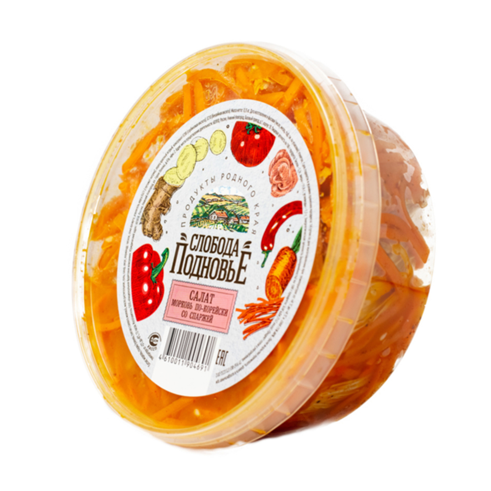 Изображение товара Салат Слобода Подновье Морковь по-Корейски со Спаржей 350г