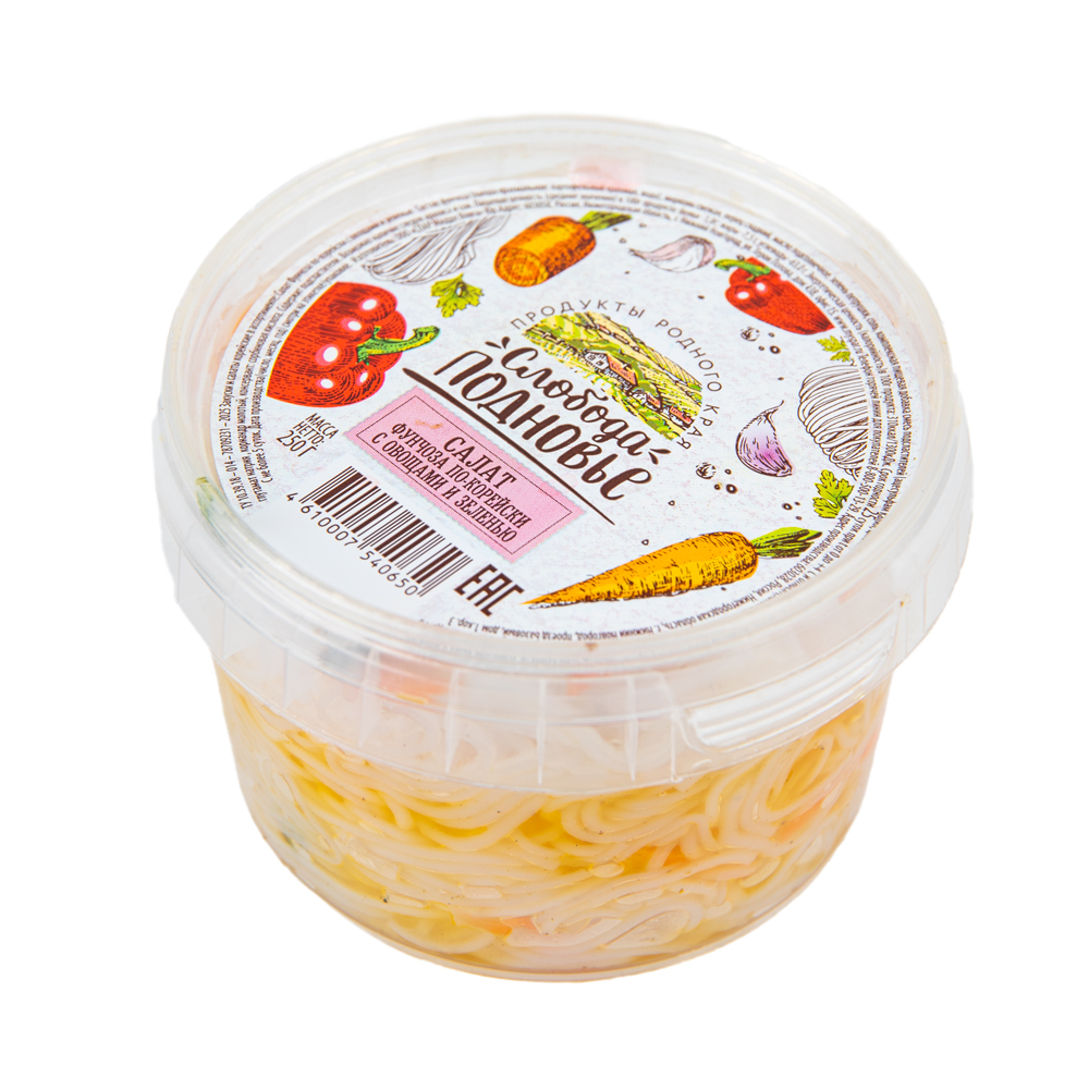 Изображение товара Салат Слобода Подновье Фунчоза по-Корейски с Овощами 250г
