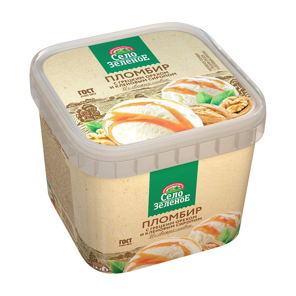 Изображение товара Мороженое Пломбир Грецкий Орех с Кленовым Сиропом 15% 450г