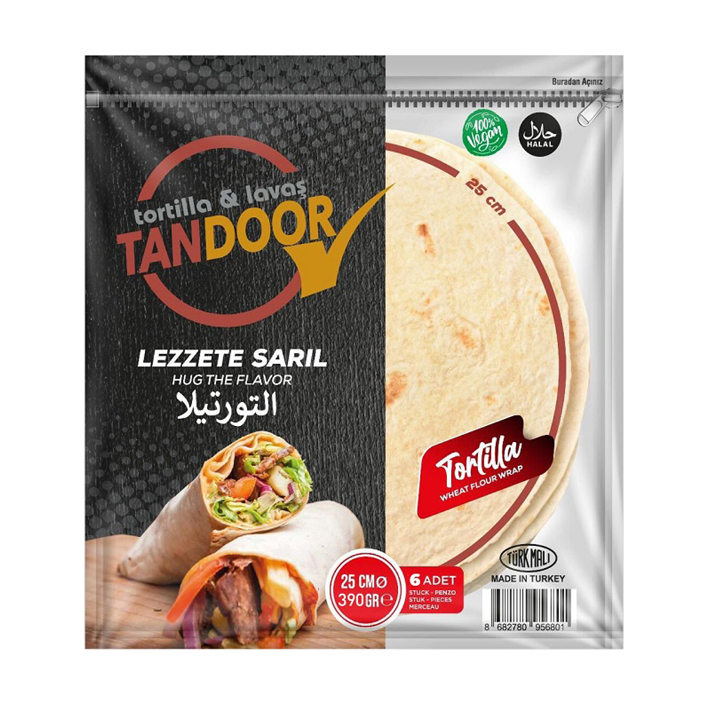 Изображение товара Lепешки Tandoor Пшеничные 390 г — идеальная основа для шаурмы и лаваша