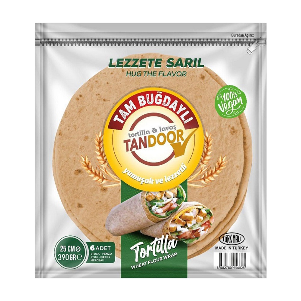 Изображение товара Lепешки Tandoor Пшеничные Цельнозерновые 390г
