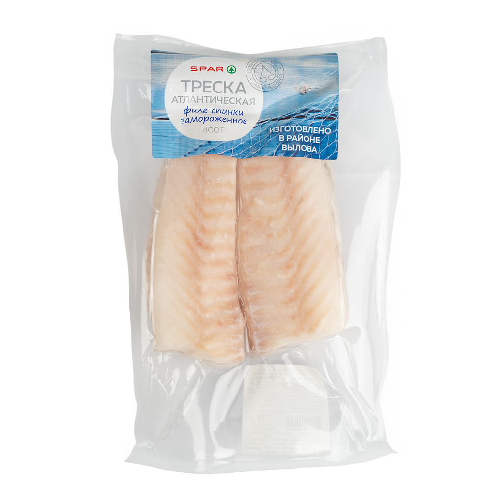 Изображение товара Спинка трески атлантической без кожи 0,4 кг — Рыбное Дело