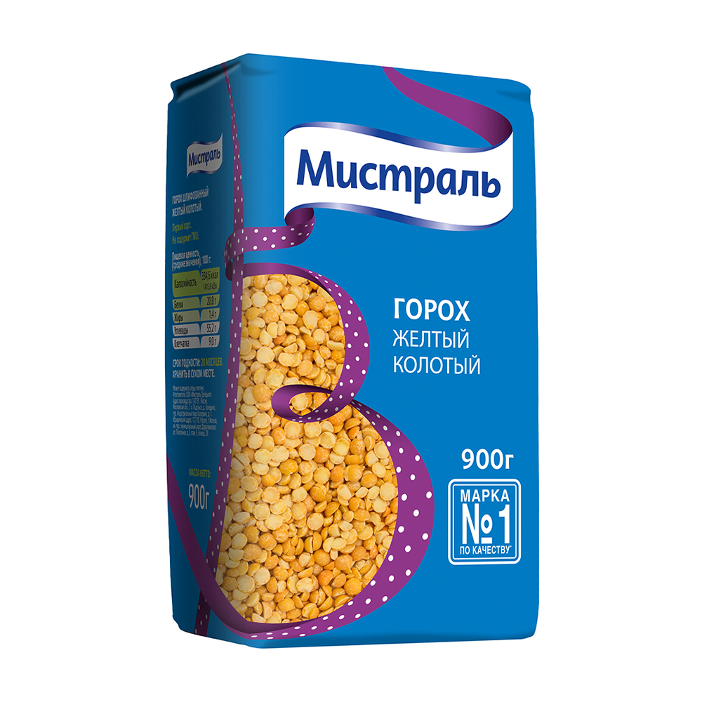 Изображение товара Горох Мистраль Желтый Колотый 900г