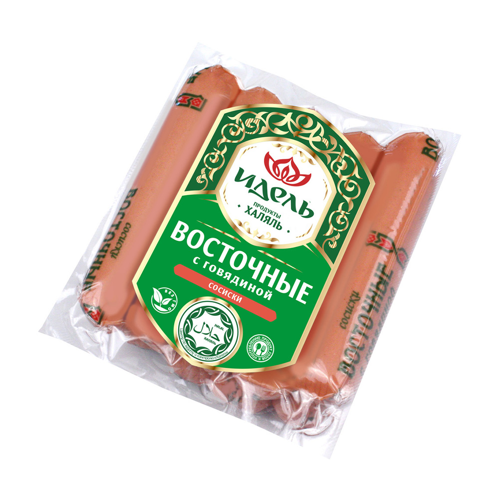 Изображение товара Сосиски Идель Восточные с Говядиной Халяль 500г